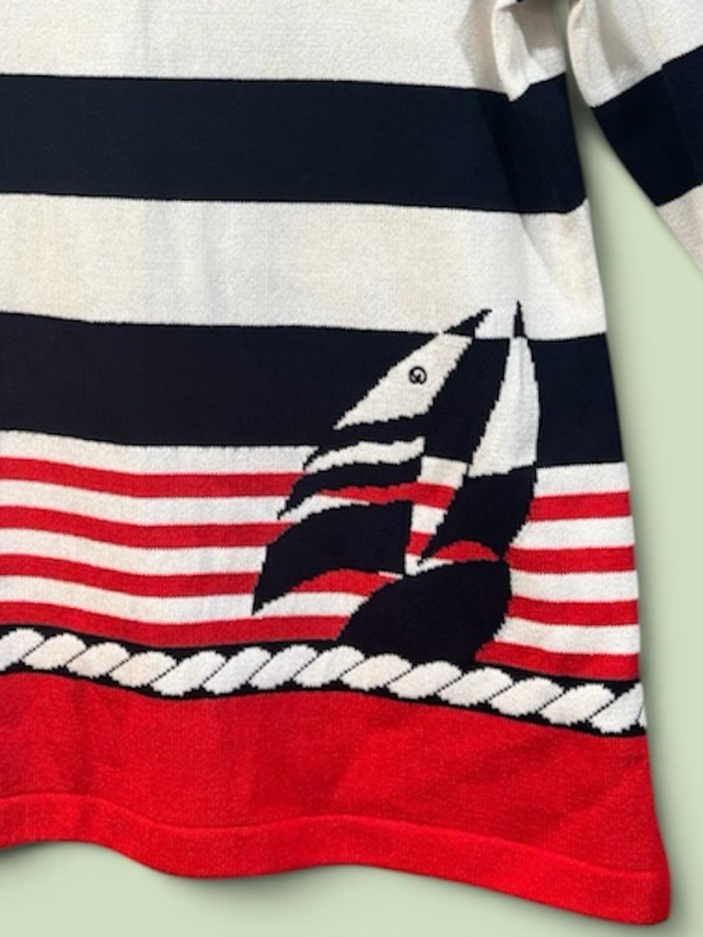 St John sport classic nautical sweater size L - Picture 8 of 9